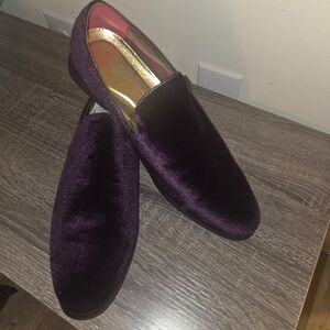 Men's Velvet Loafers in Purple